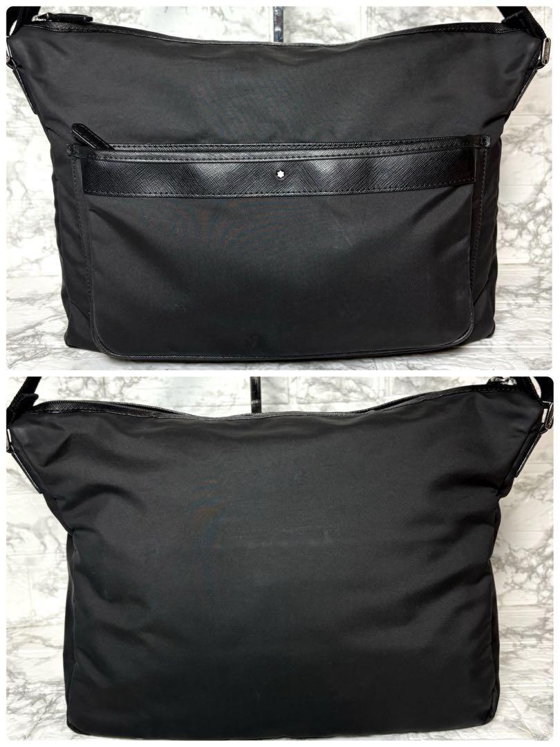 Montblanc Shoulder Bag Purse Nylon Black Authentic