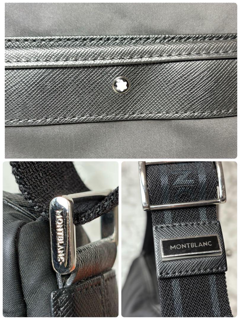 Montblanc Shoulder Bag Purse Nylon Black Authentic