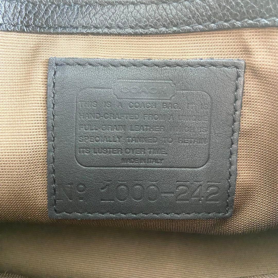 COACH Shoulder Bag Purse Turn Lock OLD Leather Black Authentic