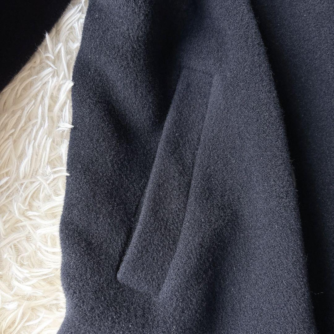 Max Mara Long Coat Asian fit L 40 US size M Navy Authentic