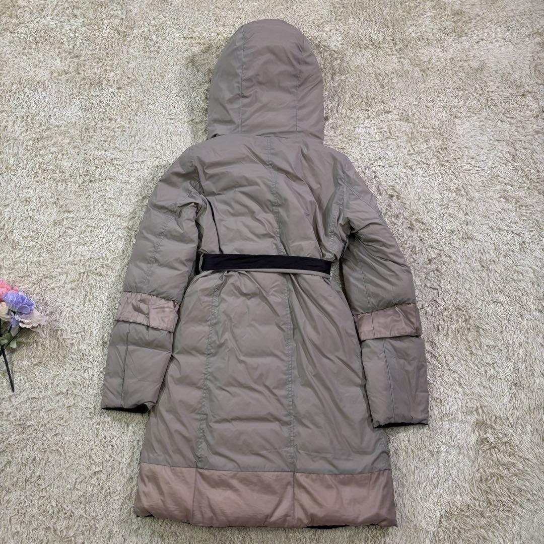 S Max Mara hooded Coat Asian fit M 38 US size S Black Beige Authentic
