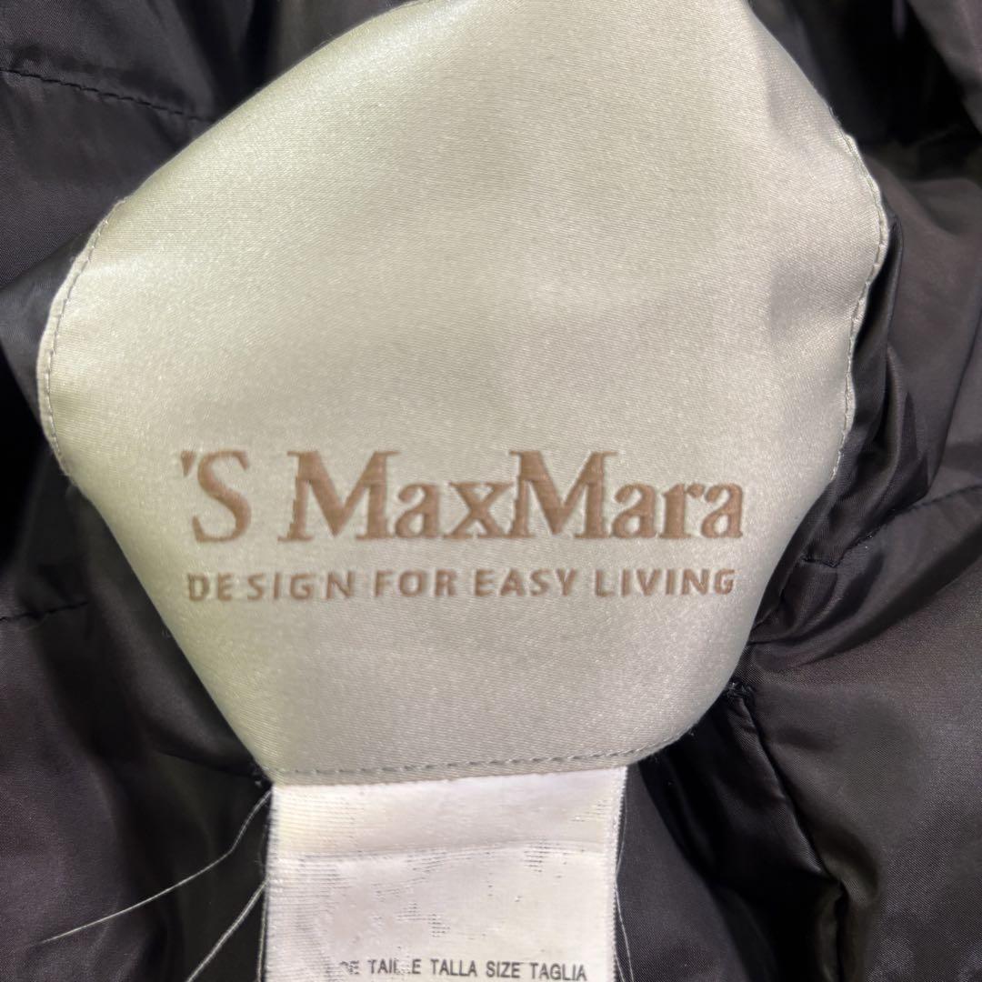 S Max Mara hooded Coat Asian fit M 38 US size S Black Beige Authentic