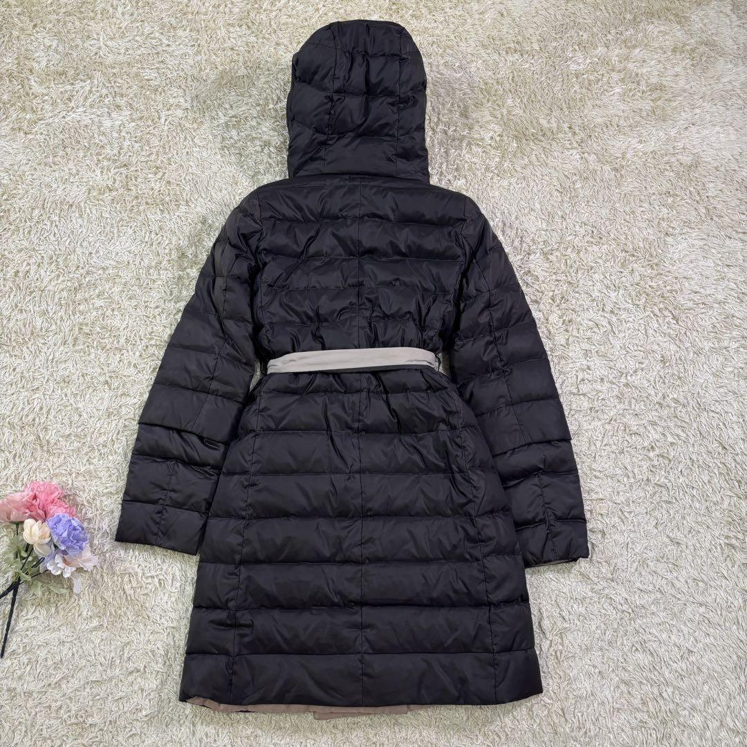 S Max Mara hooded Coat Asian fit M 38 US size S Black Beige Authentic
