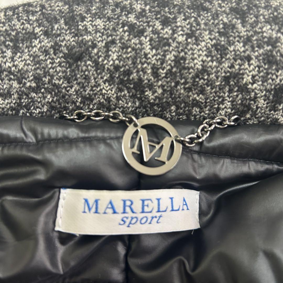 Max Mara MARELLA Long Coat Asian fit L 40 US size M Black Gray Authentic