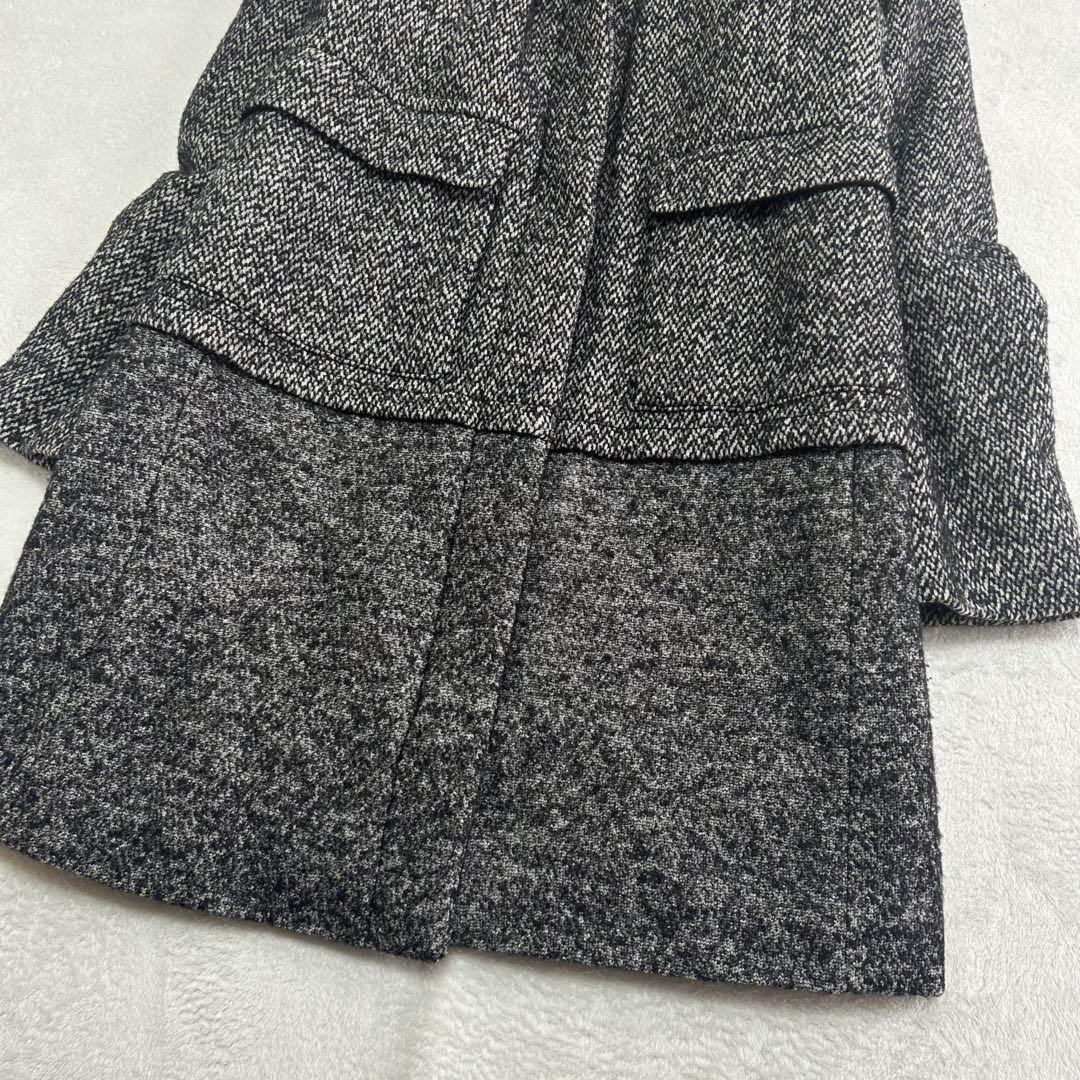 Max Mara MARELLA Long Coat Asian fit L 40 US size M Black Gray Authentic