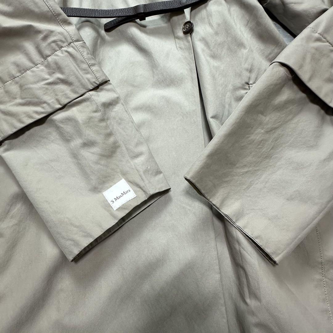 S Max Mara reversible hooded Coat Asian fit L 40 US size M Beige Authentic