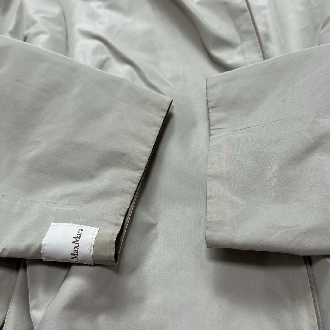 S Max Mara reversible hooded Coat Asian fit L 40 US size M Beige Authentic