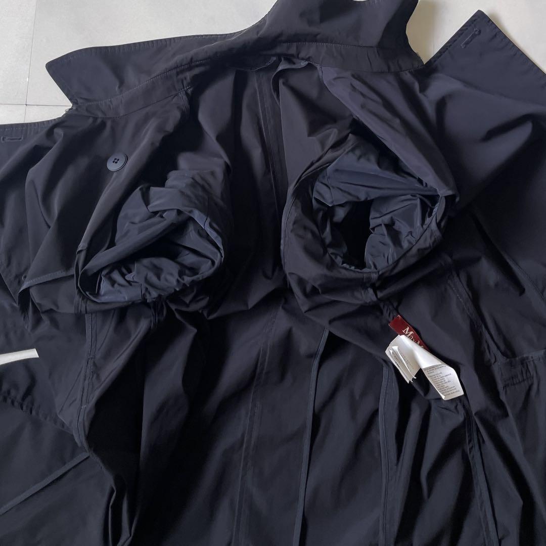 Max Mara Studio Trench Coat Asian fit L 40 US size M Dark Navy Authentic