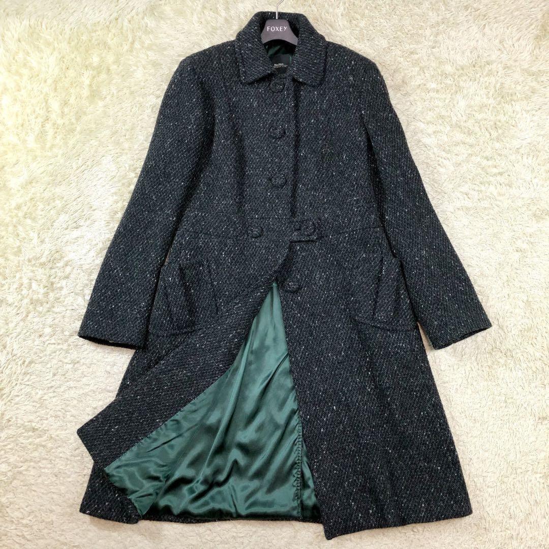 Max Mara Long Coat Asian fit 2XL 44 US size XL Black Authentic