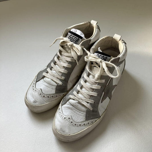 GOLDEN GOOSE Sneakers Shoes High-cut MID STAR EU 37.0 US 7.0 White Gray Auth