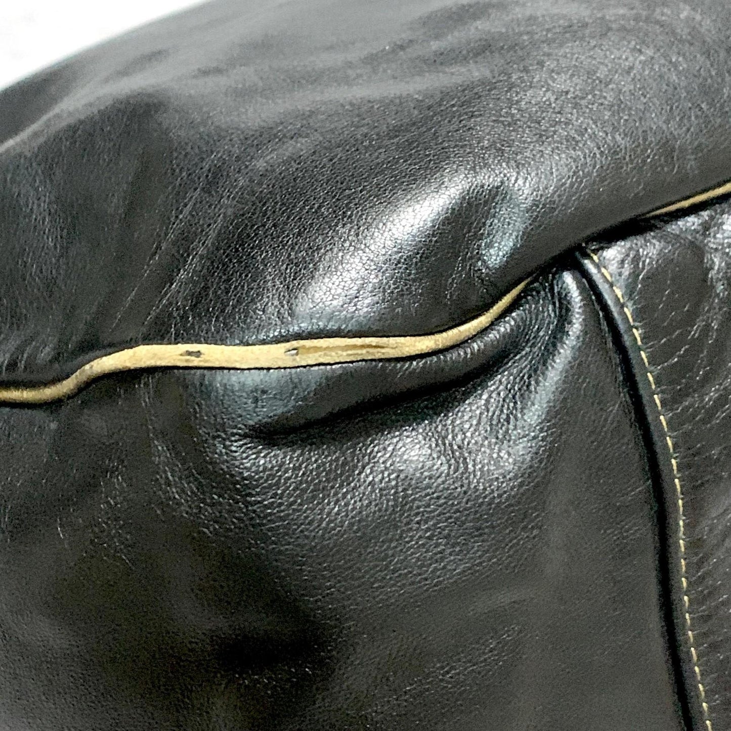 Saint Laurent Bag YSL Cassandra Hand Tote Purse Leather Black Gold Authentic