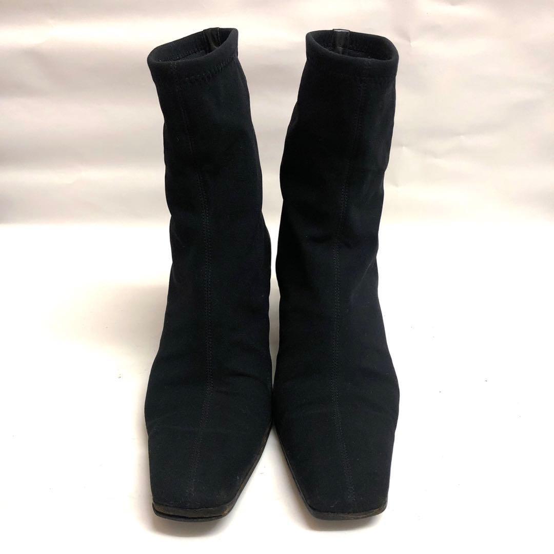 GUCCI Short Boots Shoes EU 35.5 US 5.5 Suede Black Authentic