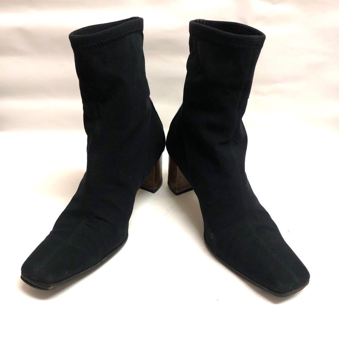 GUCCI Short Boots Shoes EU 35.5 US 5.5 Suede Black Authentic
