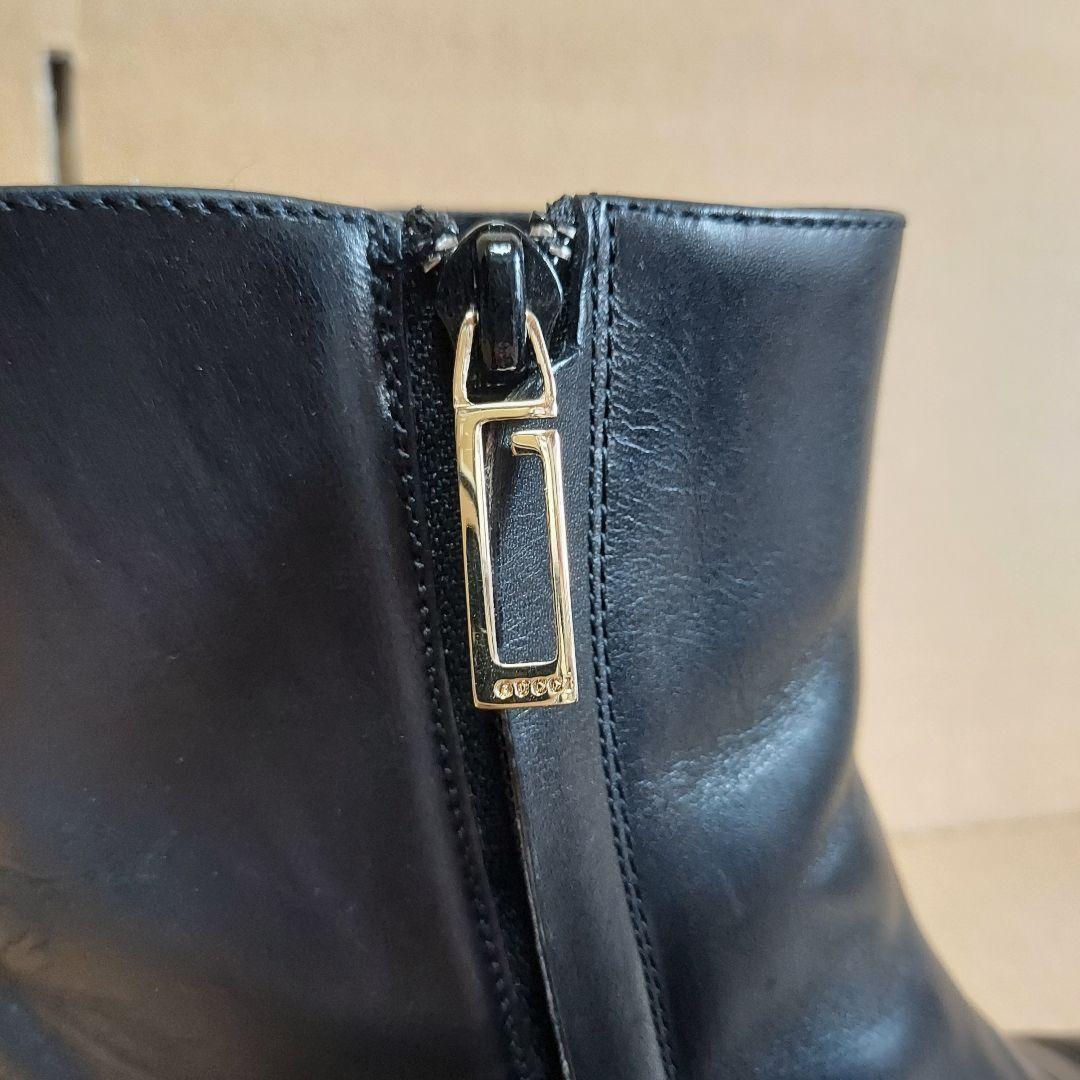 GUCCI Short Boots Shoes EU 37.5 US 7.5 Black Authentic