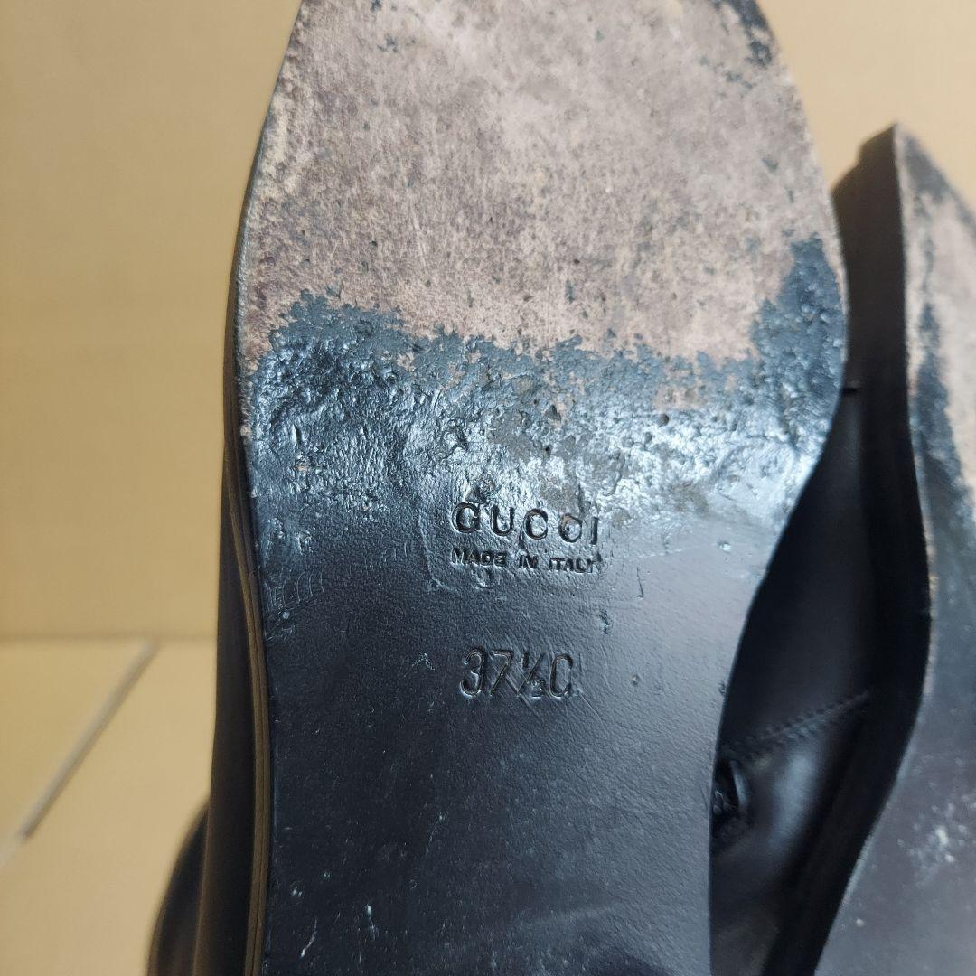 GUCCI Short Boots Shoes EU 37.5 US 7.5 Black Authentic