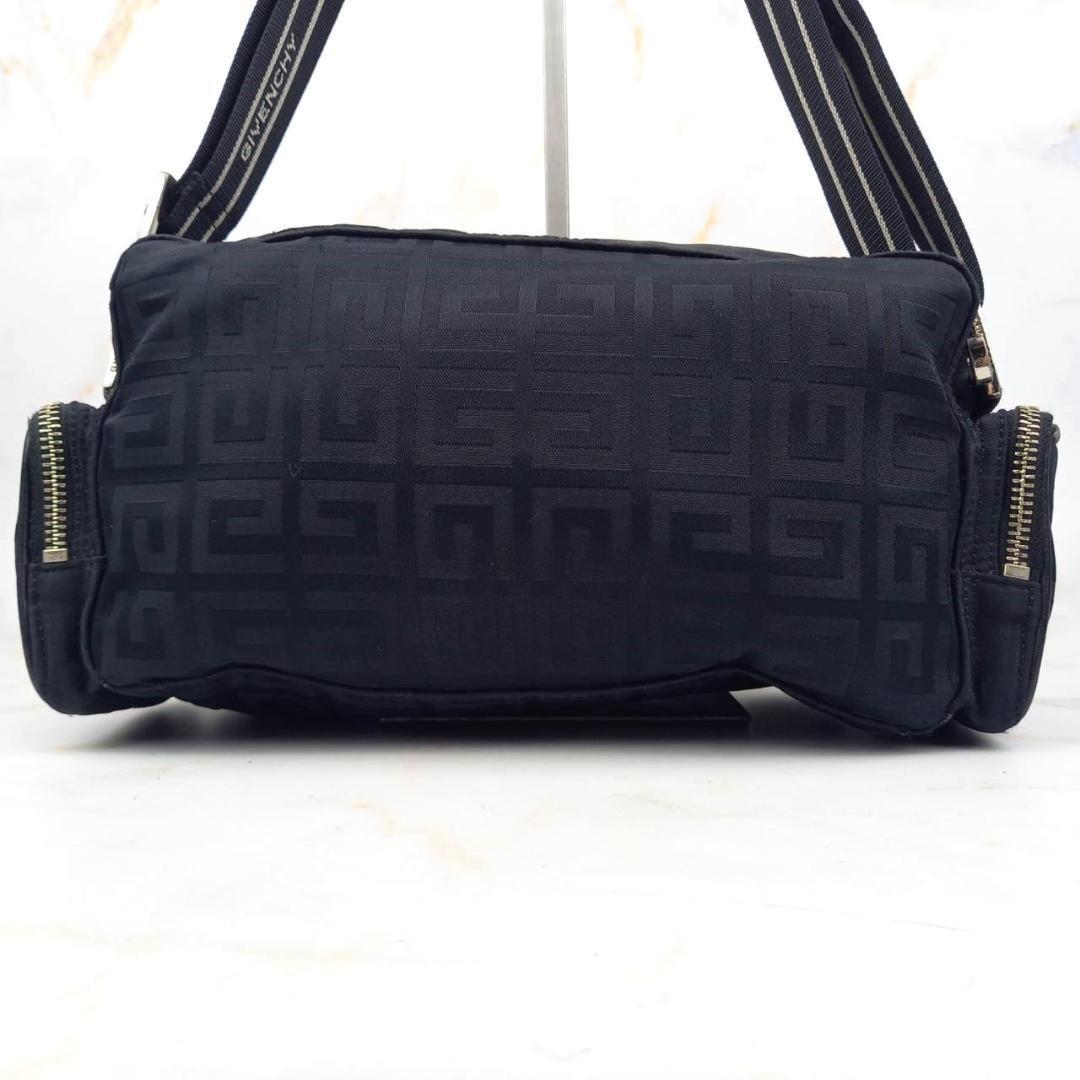 GIVENCHY Shoulder Bag Purse 4G Nylon Black Authentic