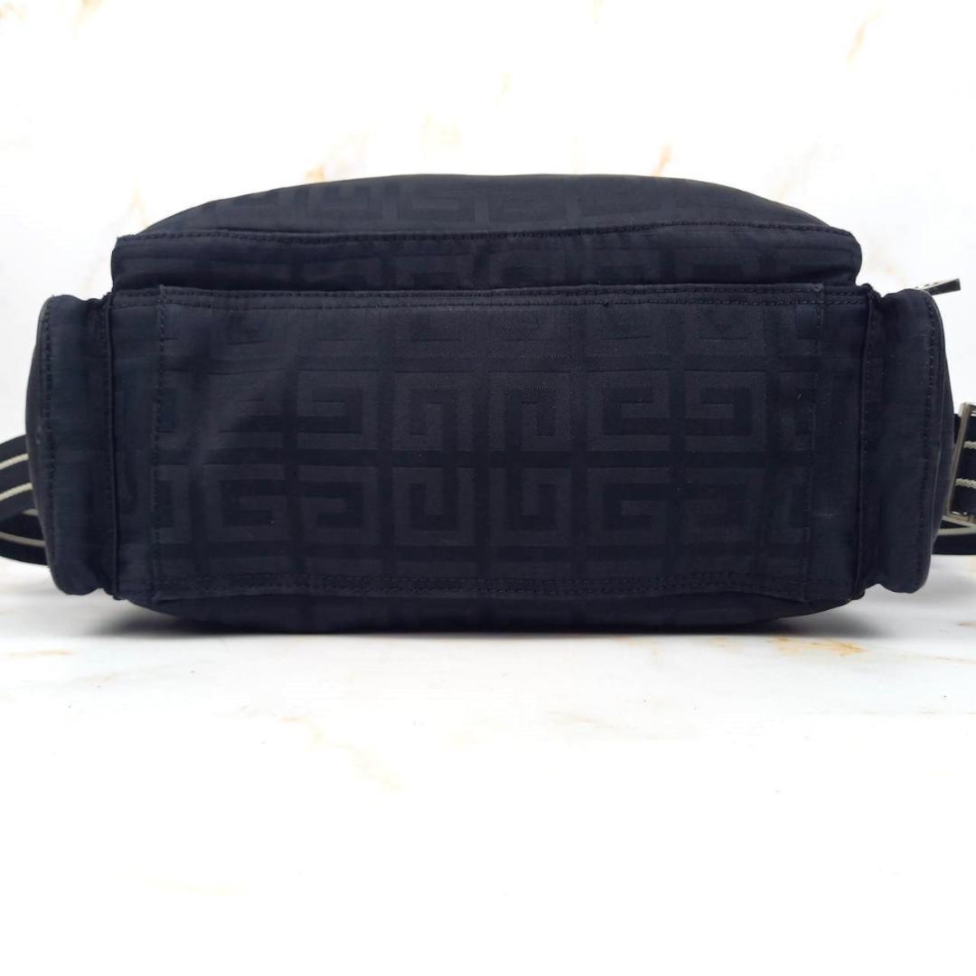 GIVENCHY Shoulder Bag Purse 4G Nylon Black Authentic