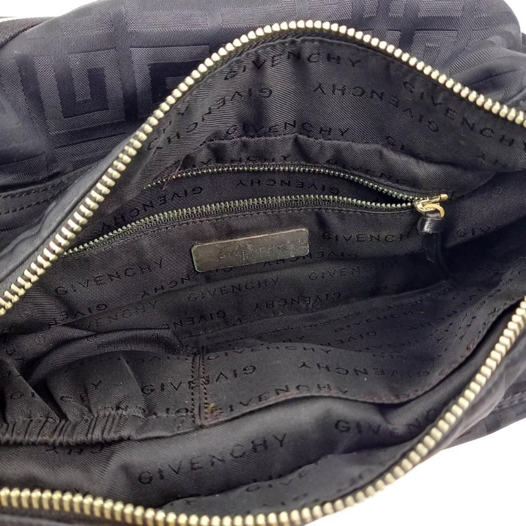 GIVENCHY Shoulder Bag Purse 4G Nylon Black Authentic