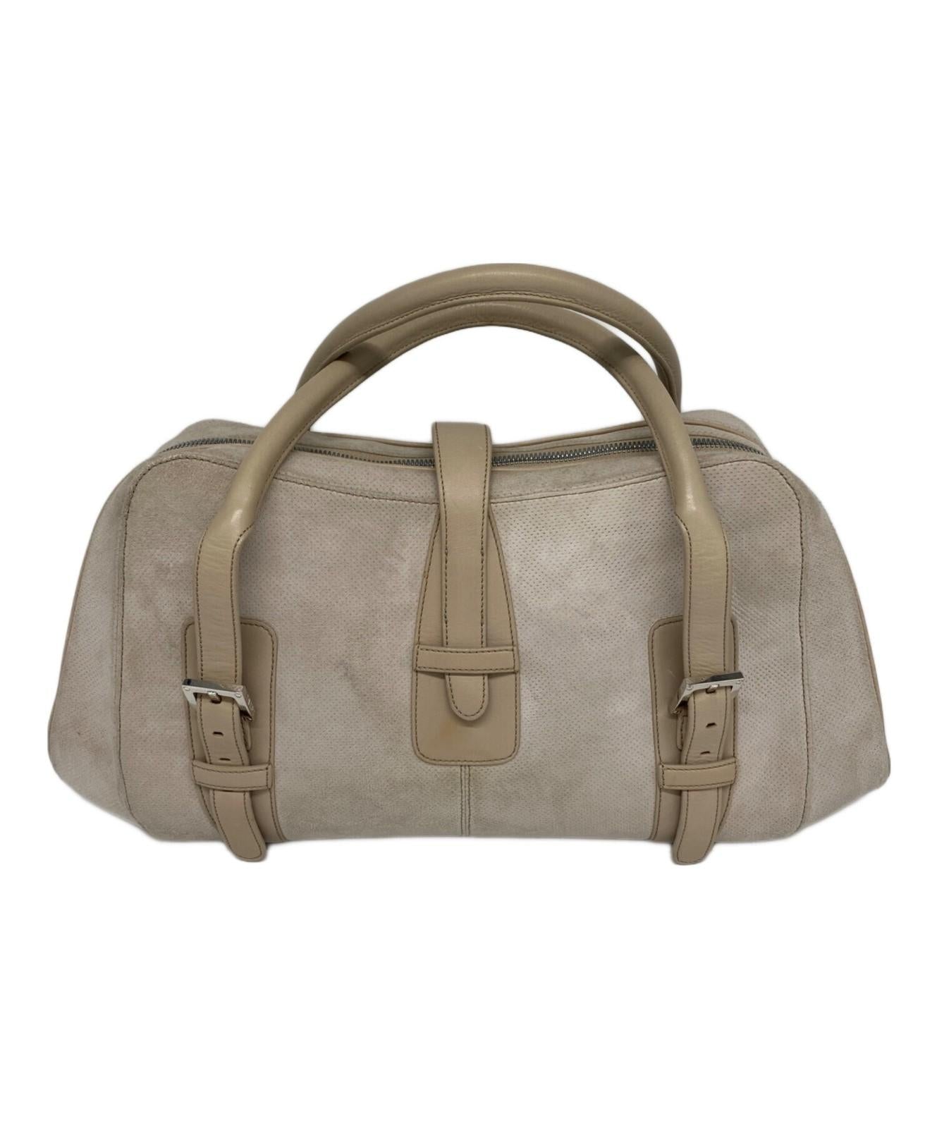 LOEWE Hand Bag Tote Purse Beige Authentic