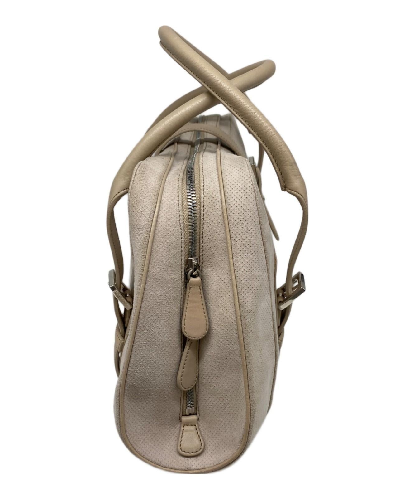 LOEWE Hand Bag Tote Purse Beige Authentic