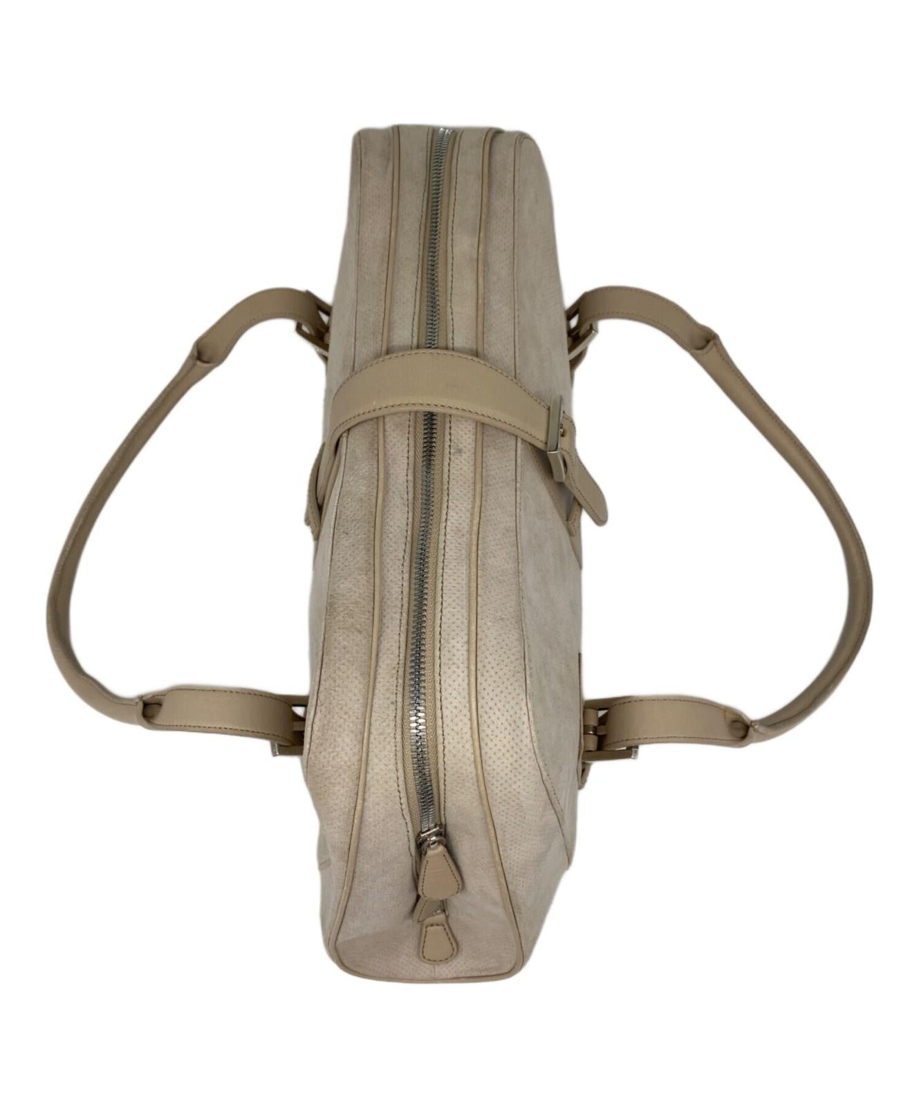 LOEWE Hand Bag Tote Purse Beige Authentic