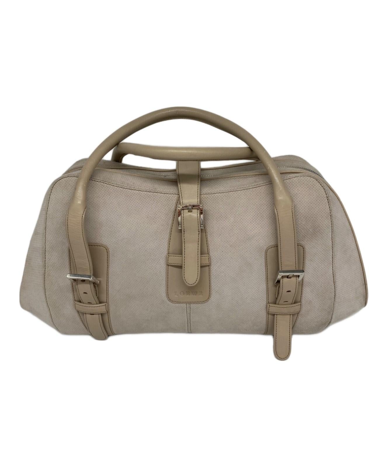LOEWE Hand Bag Tote Purse Beige Authentic