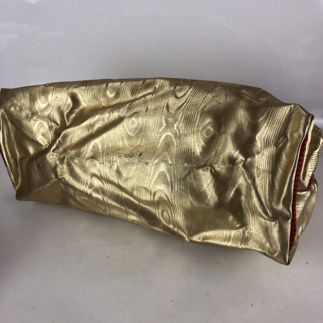 LOEWE Hand Bag Tote Purse Anagram Gold Authentic