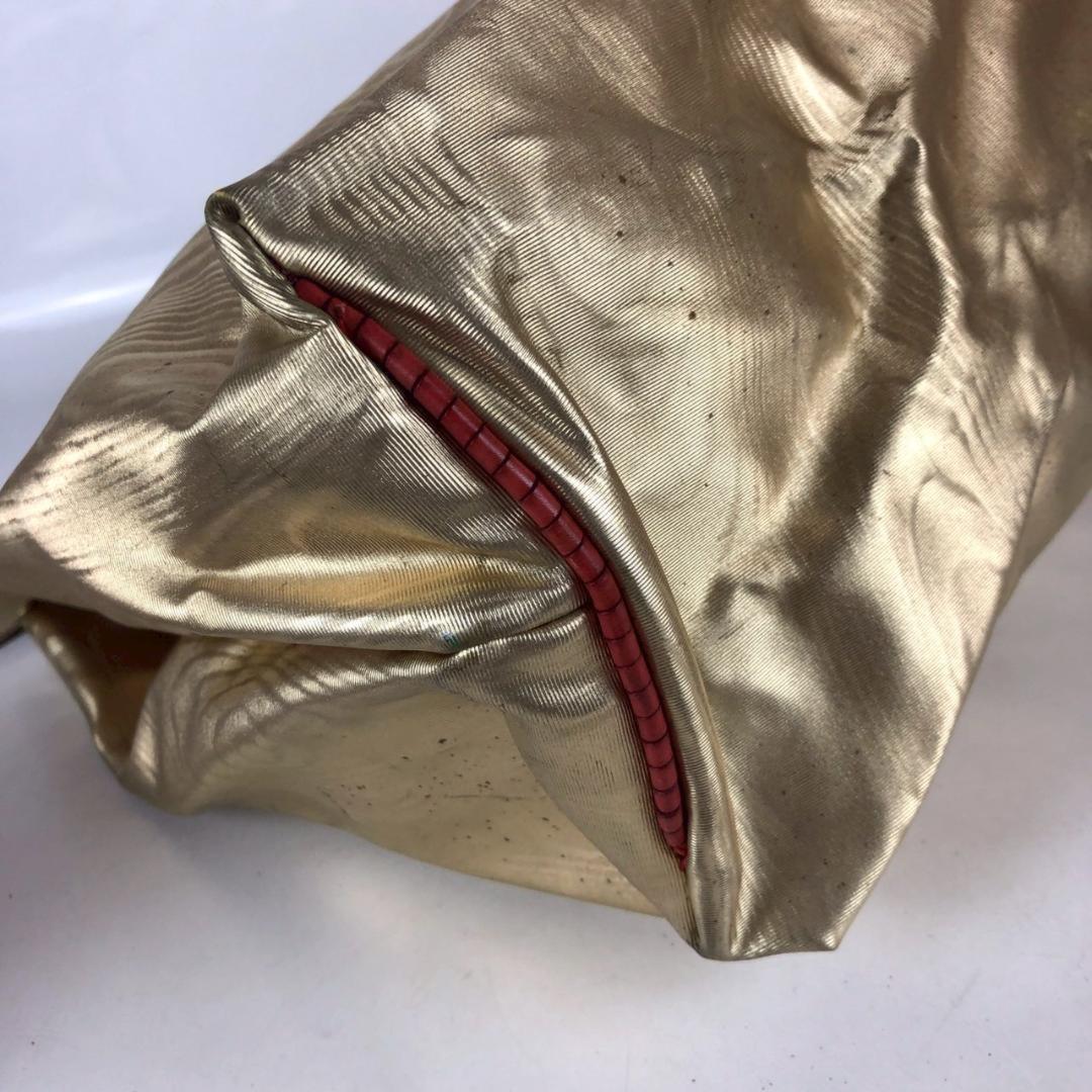 LOEWE Hand Bag Tote Purse Anagram Gold Authentic