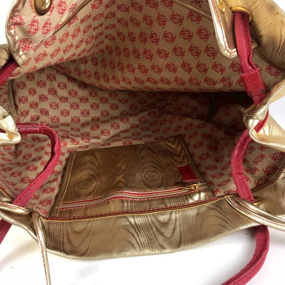 LOEWE Hand Bag Tote Purse Anagram Gold Authentic