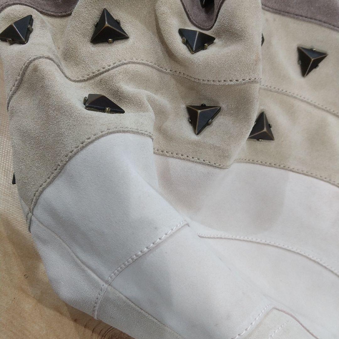 LOEWE Hand Bag Tote Purse Studs Suede Authentic