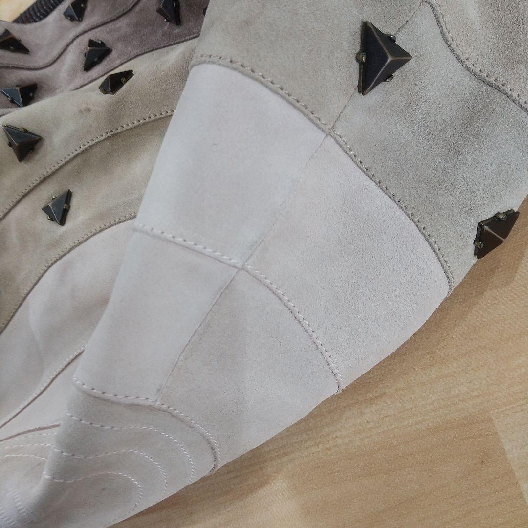 LOEWE Hand Bag Tote Purse Studs Suede Authentic