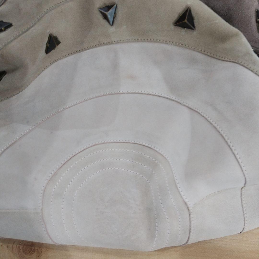 LOEWE Hand Bag Tote Purse Studs Suede Authentic