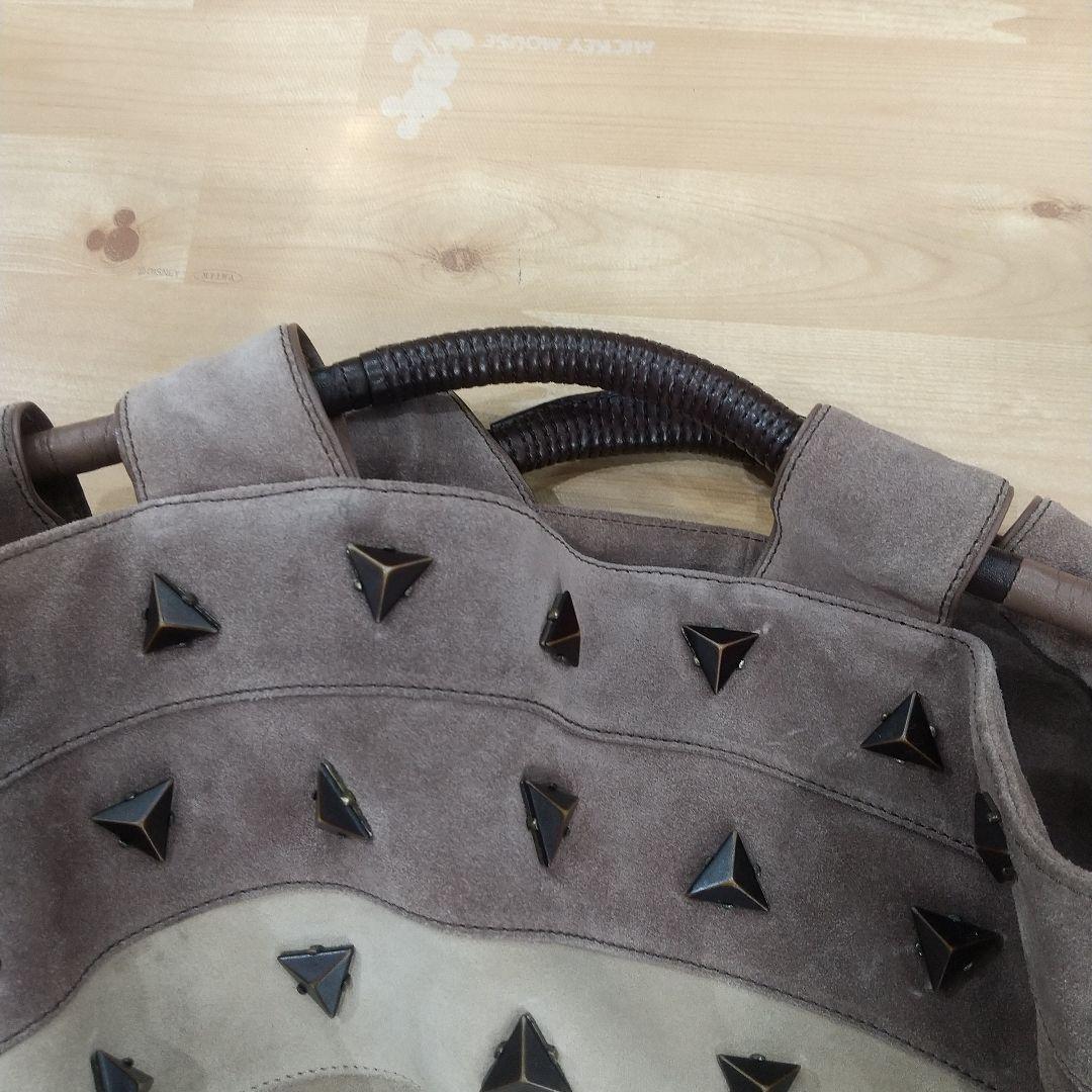 LOEWE Hand Bag Tote Purse Studs Suede Authentic