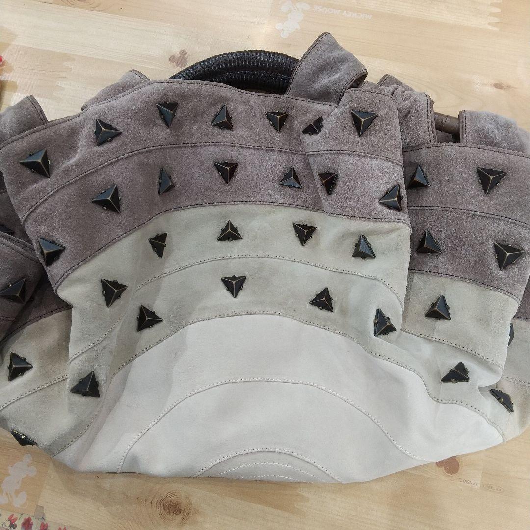 LOEWE Hand Bag Tote Purse Studs Suede Authentic