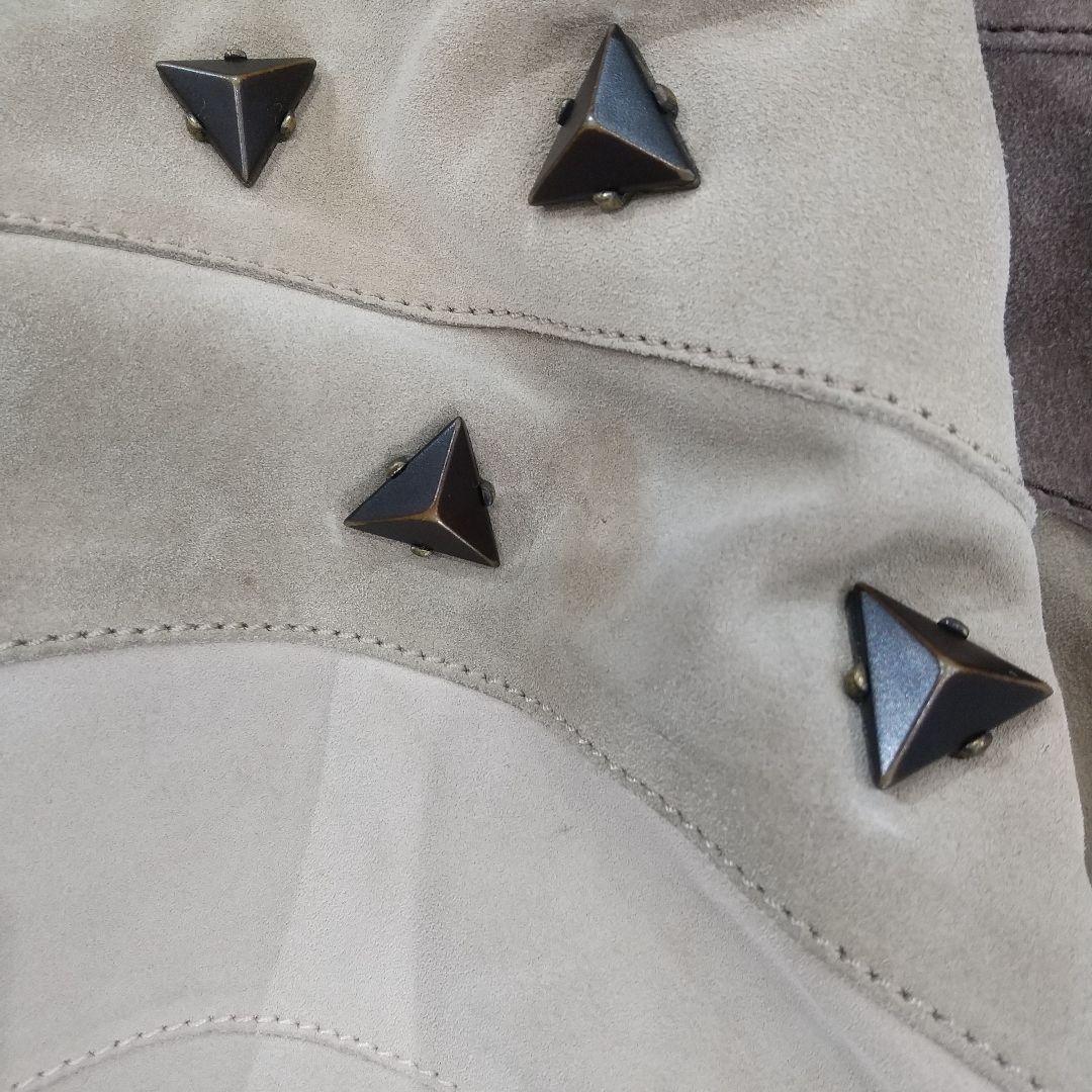 LOEWE Hand Bag Tote Purse Studs Suede Authentic