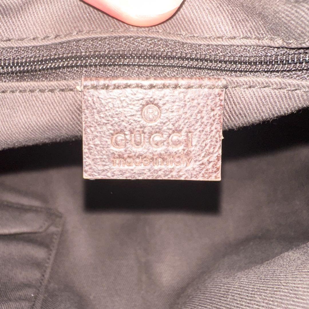 GUCCI Mini Boston Bag Hand Tote Purse GG Canvas Leather Brown Beige Authentic