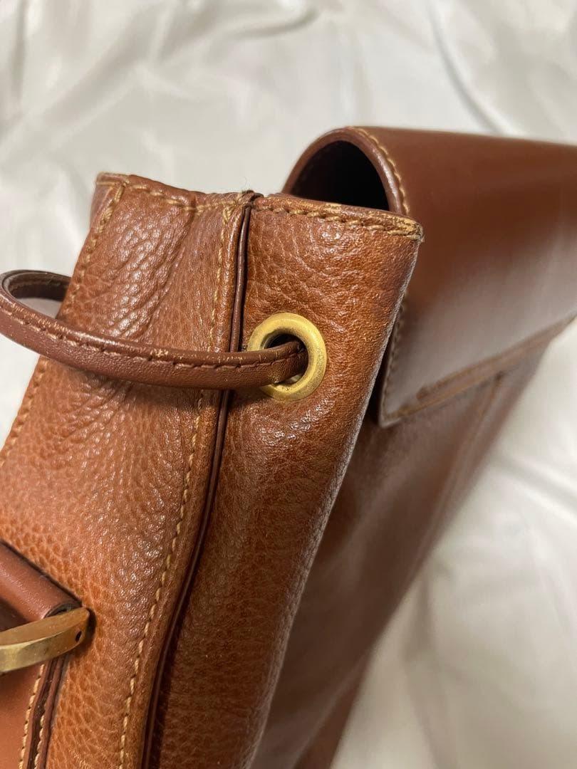 GUCCI Shoulder Bag Purse Leather Brown Authentic