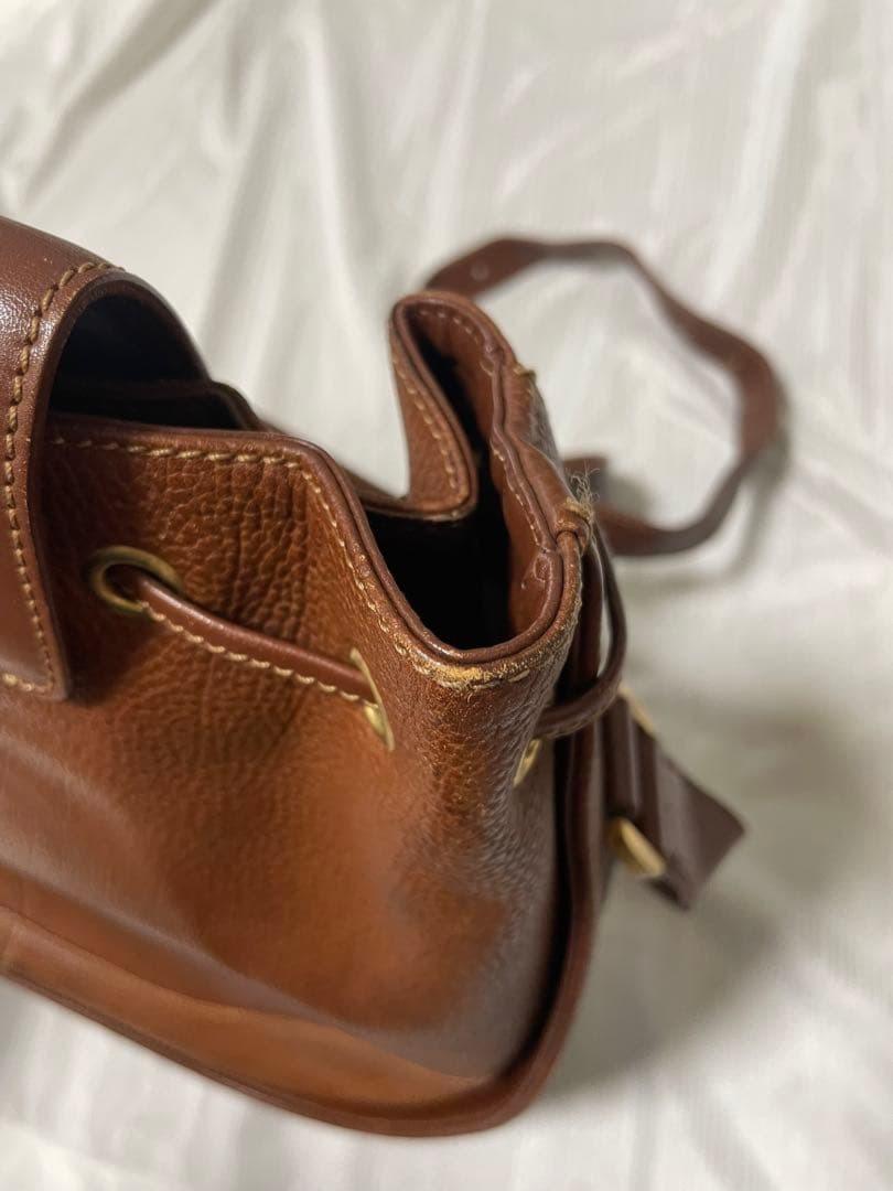 GUCCI Shoulder Bag Purse Leather Brown Authentic