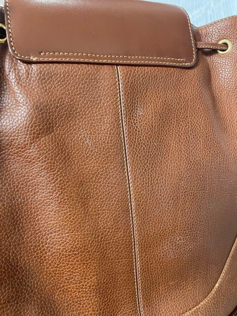 GUCCI Shoulder Bag Purse Leather Brown Authentic
