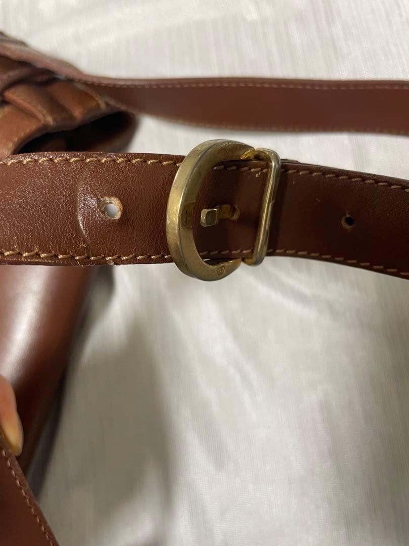 GUCCI Shoulder Bag Purse Leather Brown Authentic