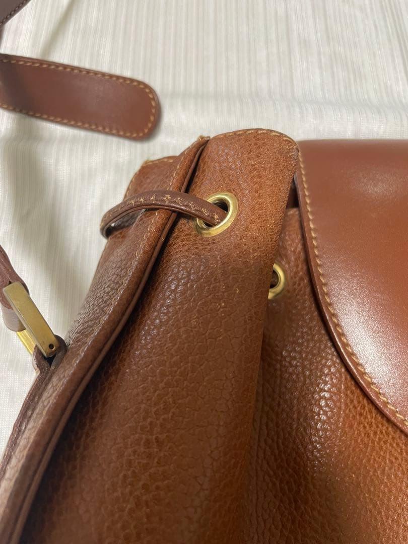 GUCCI Shoulder Bag Purse Leather Brown Authentic