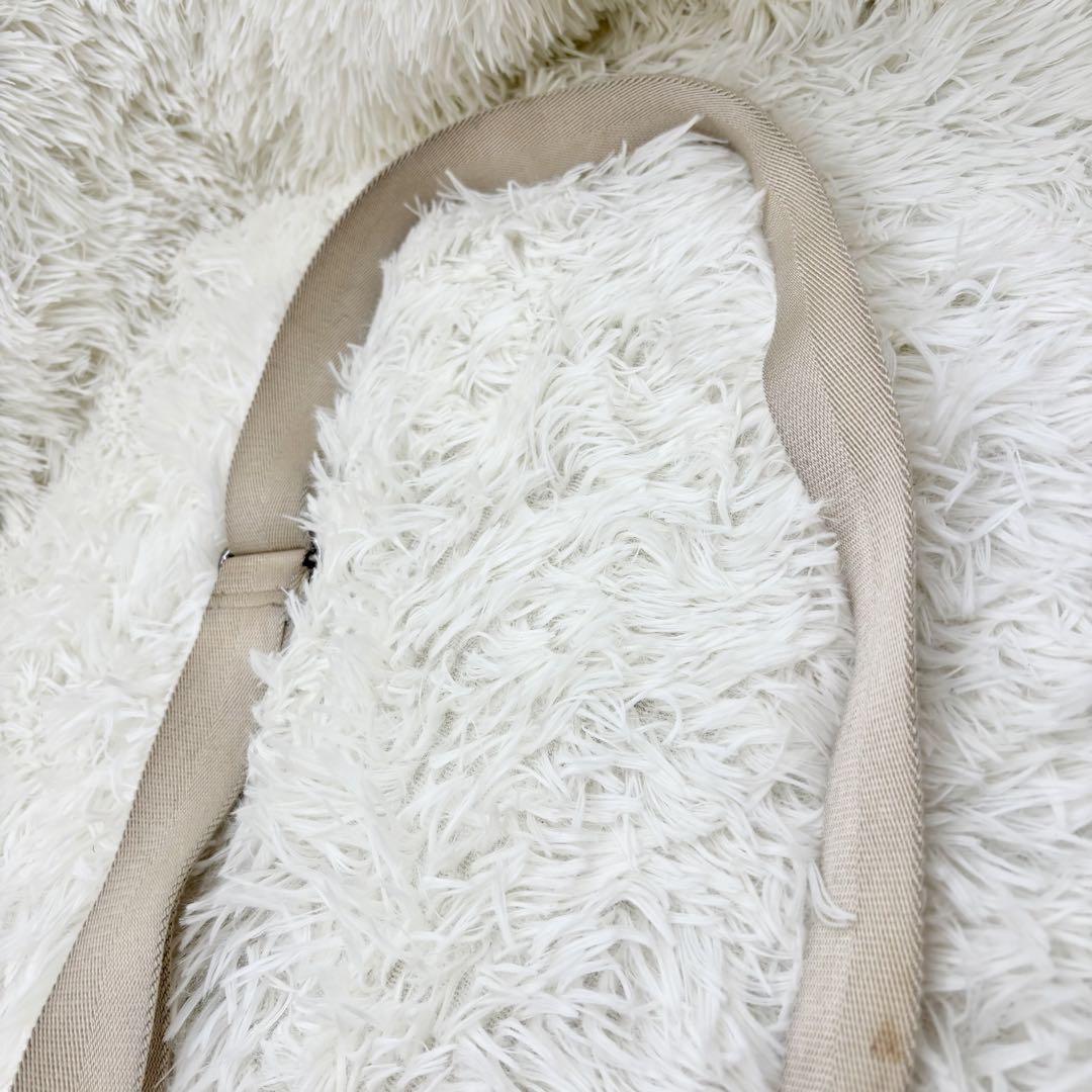 GUCCI Shoulder Bag Purse GG Canvas Leather White Brown Authentic