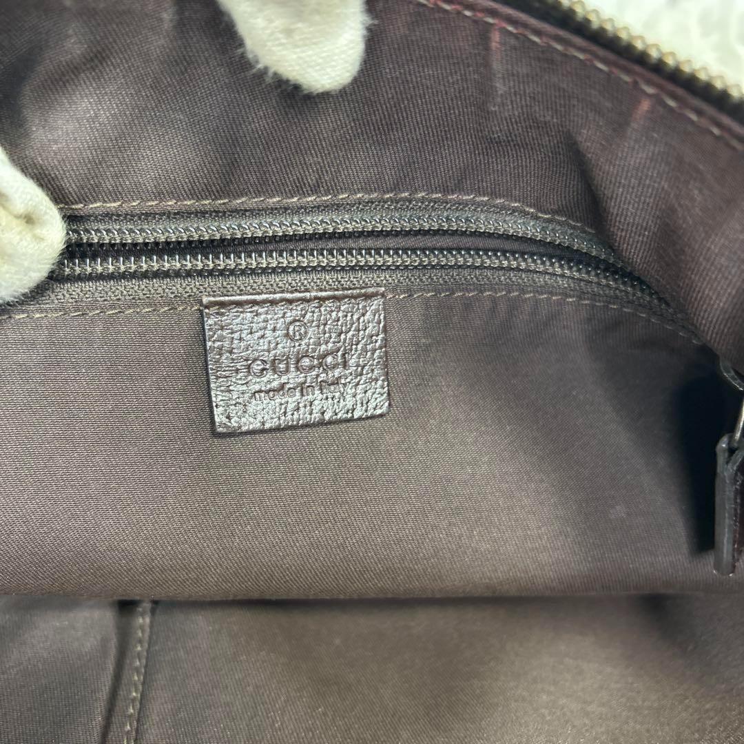 GUCCI Shoulder Bag Purse Sherry Line GG Canvas Brown Authentic