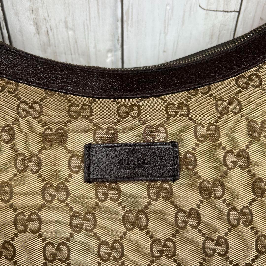 GUCCI Shoulder Bag Purse Sherry Line GG Canvas Brown Authentic
