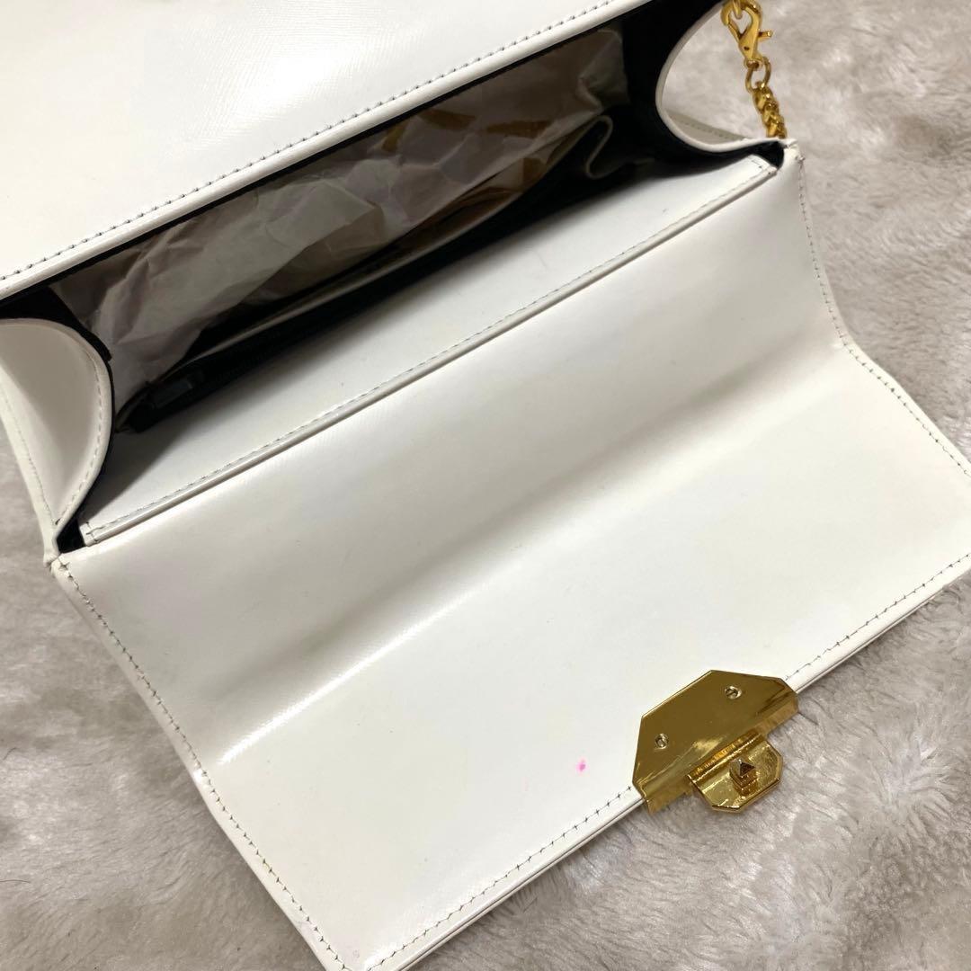 VERSACE Hand Bag Tote Purse Sunburst White Authentic