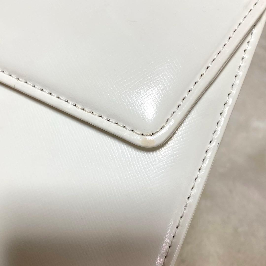 VERSACE Hand Bag Tote Purse Sunburst White Authentic
