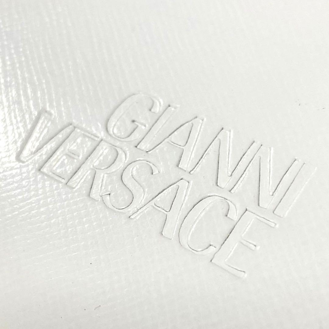 VERSACE Hand Bag Tote Purse Sunburst White Authentic