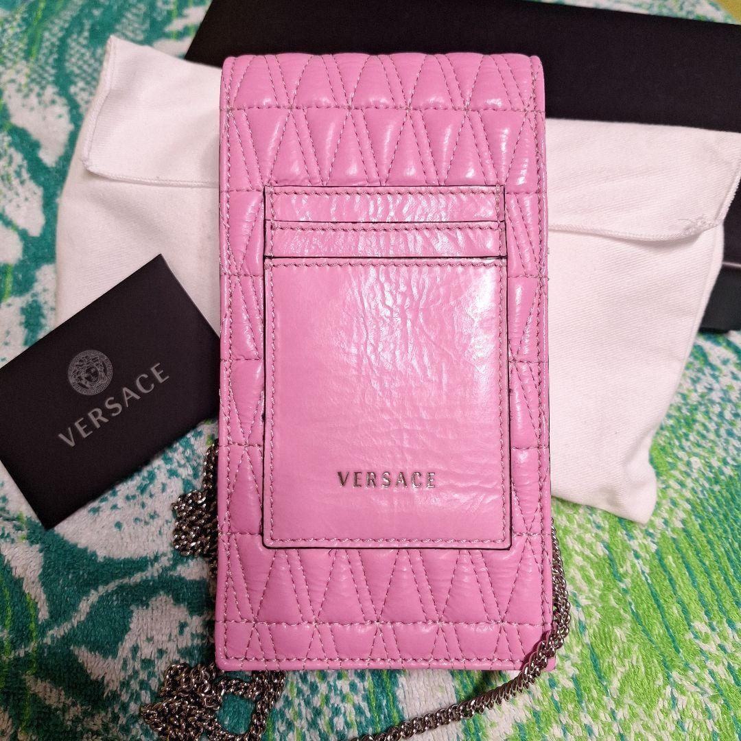 VERSACE Shoulder Bag Purse Pink Authentic