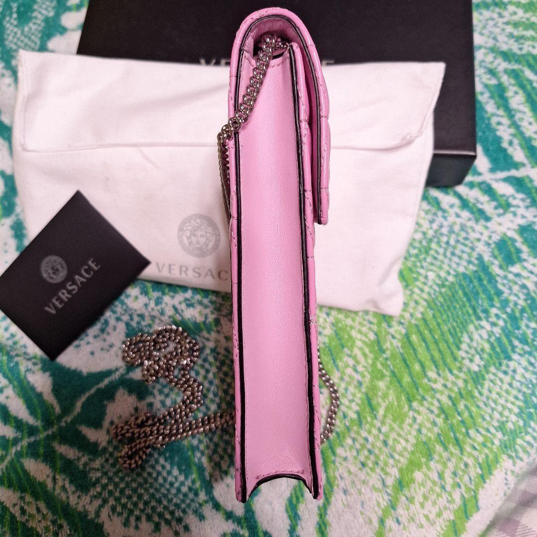 VERSACE Shoulder Bag Purse Pink Authentic