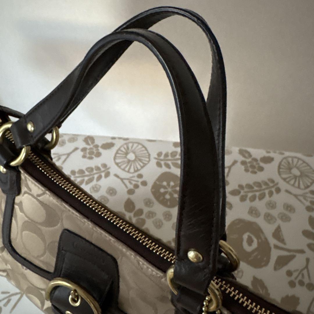COACH Hand Shoulder Bag Tote Purse 2way Signature Authentic